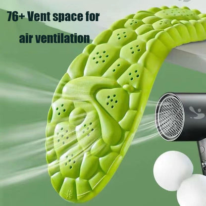 Four-Pair Green Honeycomb Foam Shoe Inserts with Trim Guide and Five EU Size Options from 35 to 46