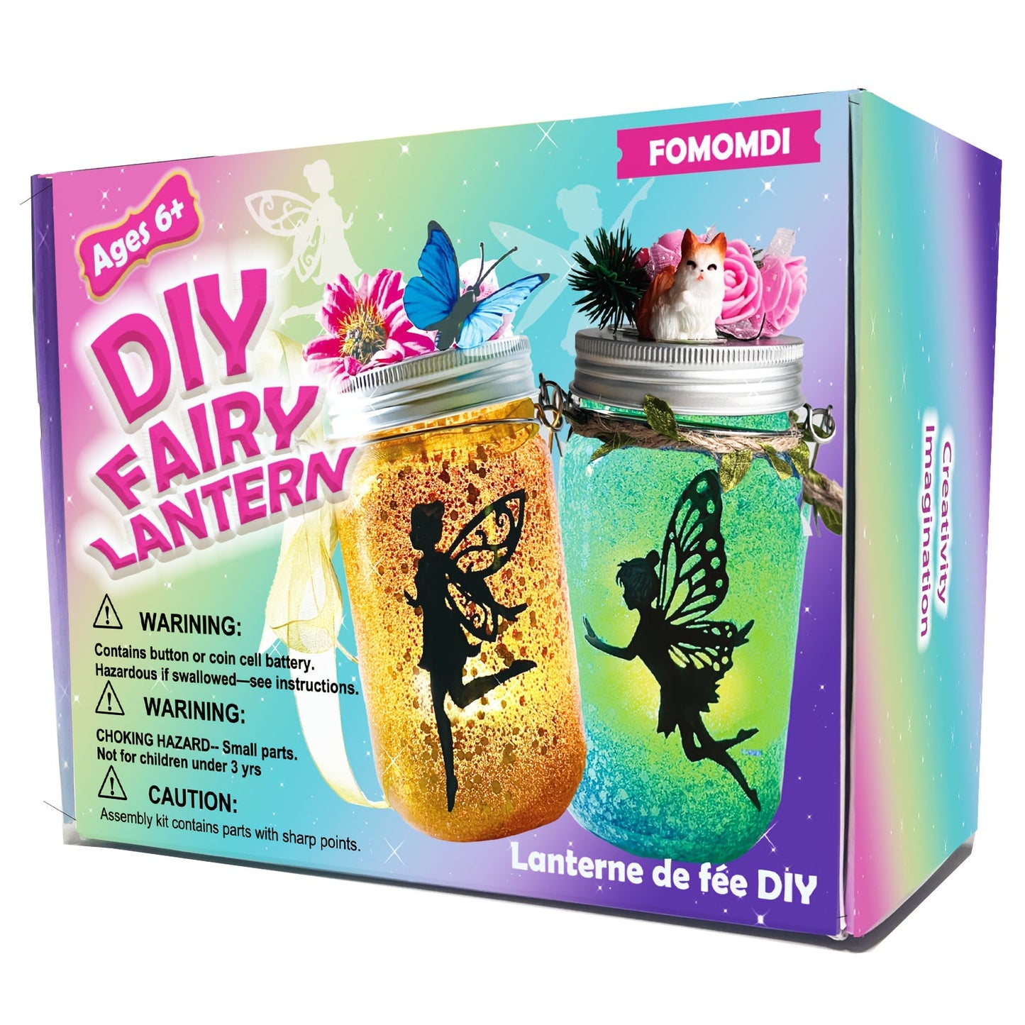 Fairy Lantern DIY Craft Kit for Girls Ages 6+ – Color Changing LED Mason Jar Night Light with Remote Control, Arts & Crafts Activity Set, Birthday Christmas Holiday Gift for Kids