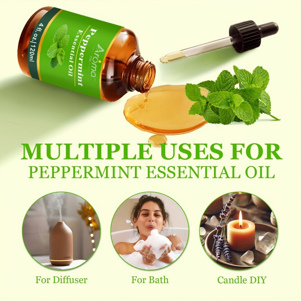 Essential Oils for Diffuser Peppermint Lavender Lemon Eucalyptus & Coconut Vanilla — Pure Fragrance Oils for Humidifier Candles Car Air Freshener 0.34oz to 4.06oz