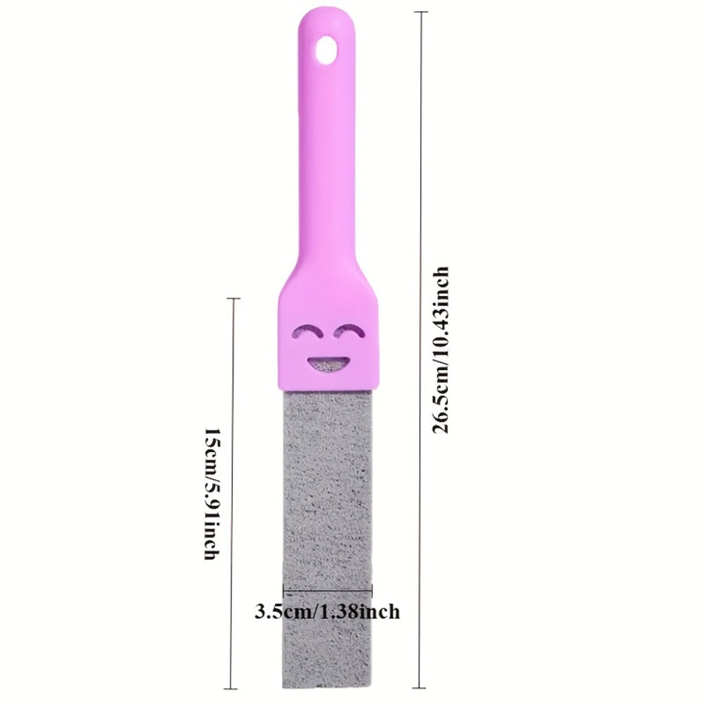 Six-Piece Multi-Color Pumice Stone Toilet Brush Set with Ergonomic Handles for Bathroom Surfaces