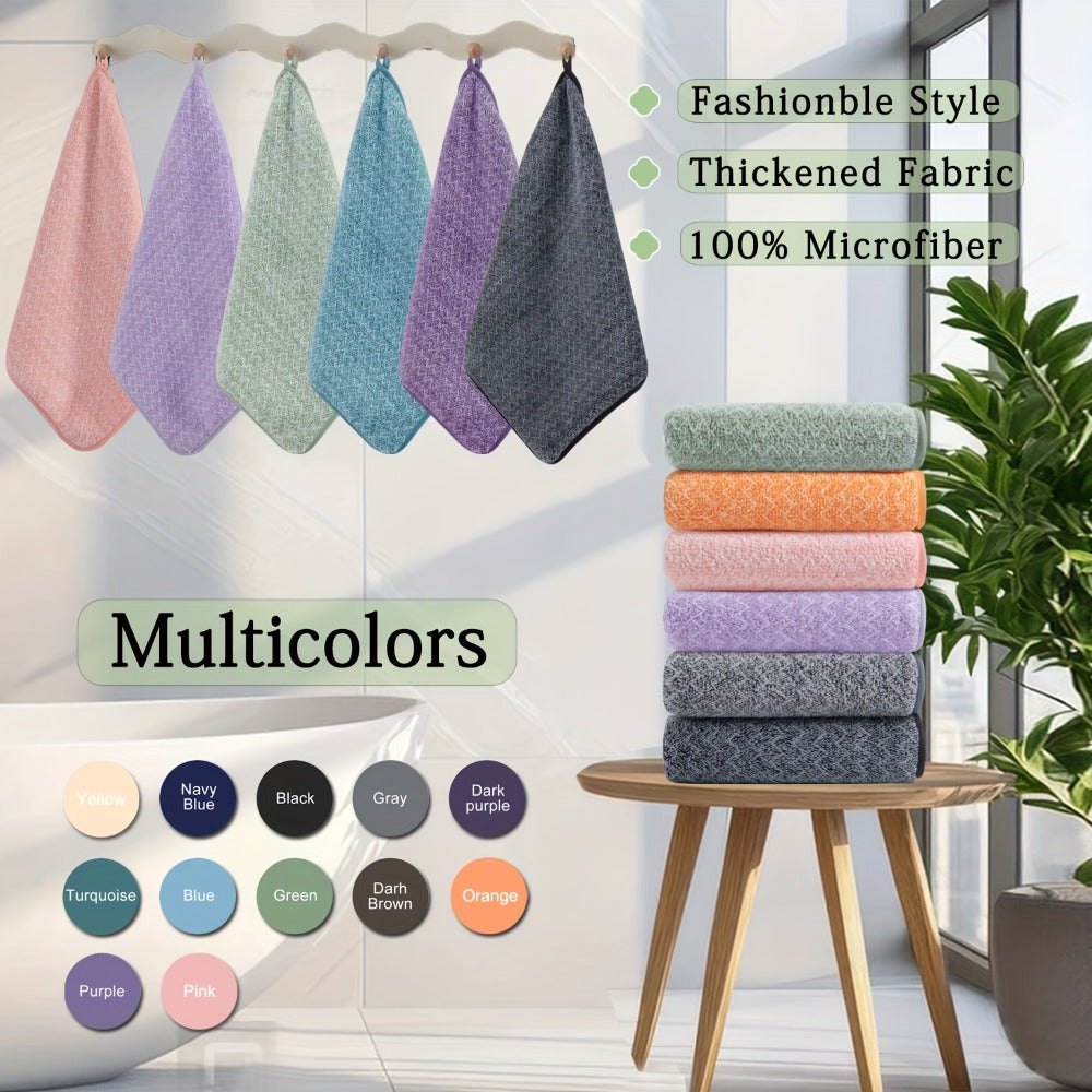 Twenty-Piece Bath Towel Set with Eight Large Towels and Twelve Washcloths in Ten Exact Color Options