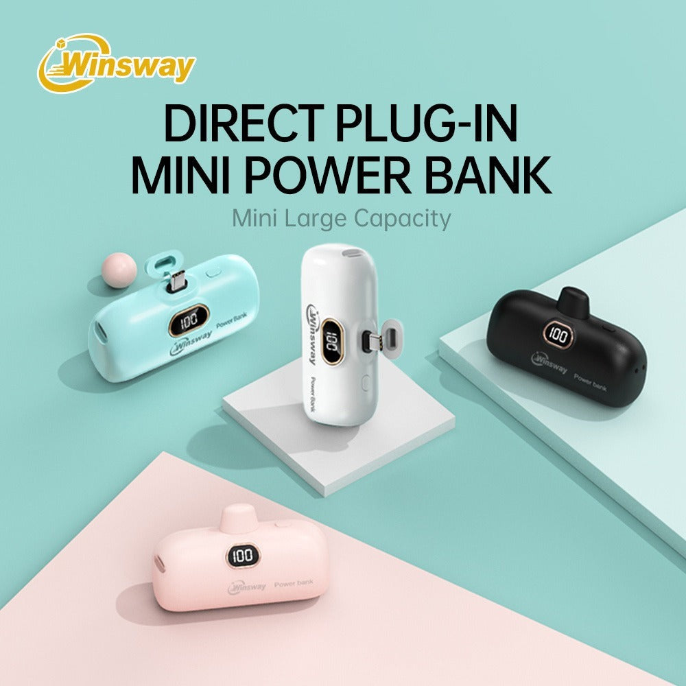 5000mAh Mini Lipstick Power Bank USB-C Fast Charging with Digital Display – Compact Portable Charger for iPhone 17/16/15 Pro Max, iPad Pro & Android, TSA-Approved Travel Battery Pack