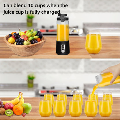 Portable Blender with Clear Cylindrical Cup, Digital Timer Display, Flip-Up Handle and Three Color Options