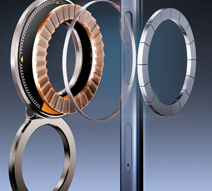 Magnetic Car Phone Holder 22 N55 Magnets 2400gf Force & 78LB Suction – 360° Adjustable Aluminum Alloy Mount with Cooling Vent Design | Compatible with iPhone 16 Pro Max / 15 / 14 / 13 / 12 Plus