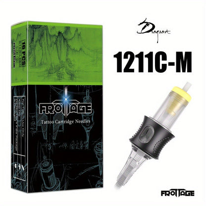 Tattoo Needle Cartridge Set 26 Sizes Integrated High Transparency Tips Round Liner Shader Curved Magnum M1 RL RS CM Disposable for Professional Artists & Beginners