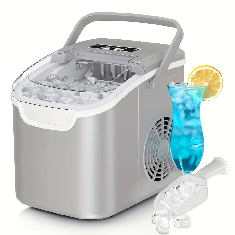 Countertop Ice Maker with 26 lb Bullet or 35 lb Nugget Ice Options, Basket, Scoop and Four Colors