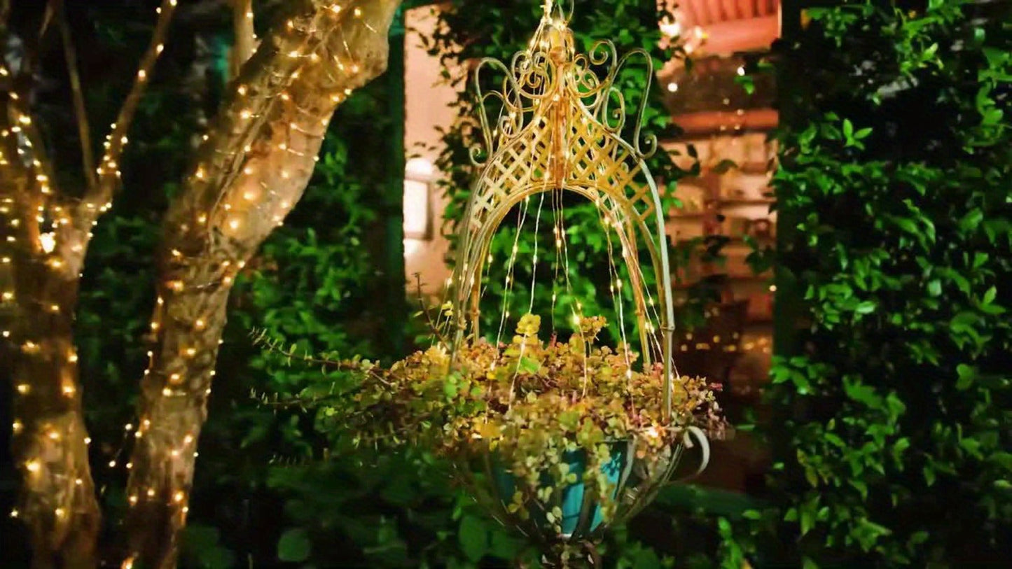 Four-Pack Solar Fairy String Lights with 400 LEDs Total, 160 Feet and Five Color Options for Patio Decor