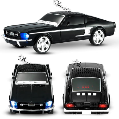 Fuzix WS-1967 Classic Car Bluetooth Speaker with LED Lights | Retro Replica Wireless Stereo, FM Radio, USB/TF/AUX, Built-in Mic, Rechargeable – Novelty Gift for Car Enthusiasts, Home, Travel & Parties