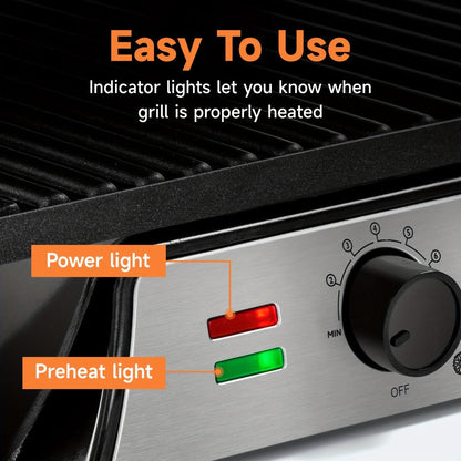 Panini Press Grill 3-in-1 Electric Indoor Grill with Non-Stick Plates - 180° Flat Grill Sandwich Maker with Floating Hinge Grease Tray Temperature Control, Compact Countertop Grill for Home Dorm Office