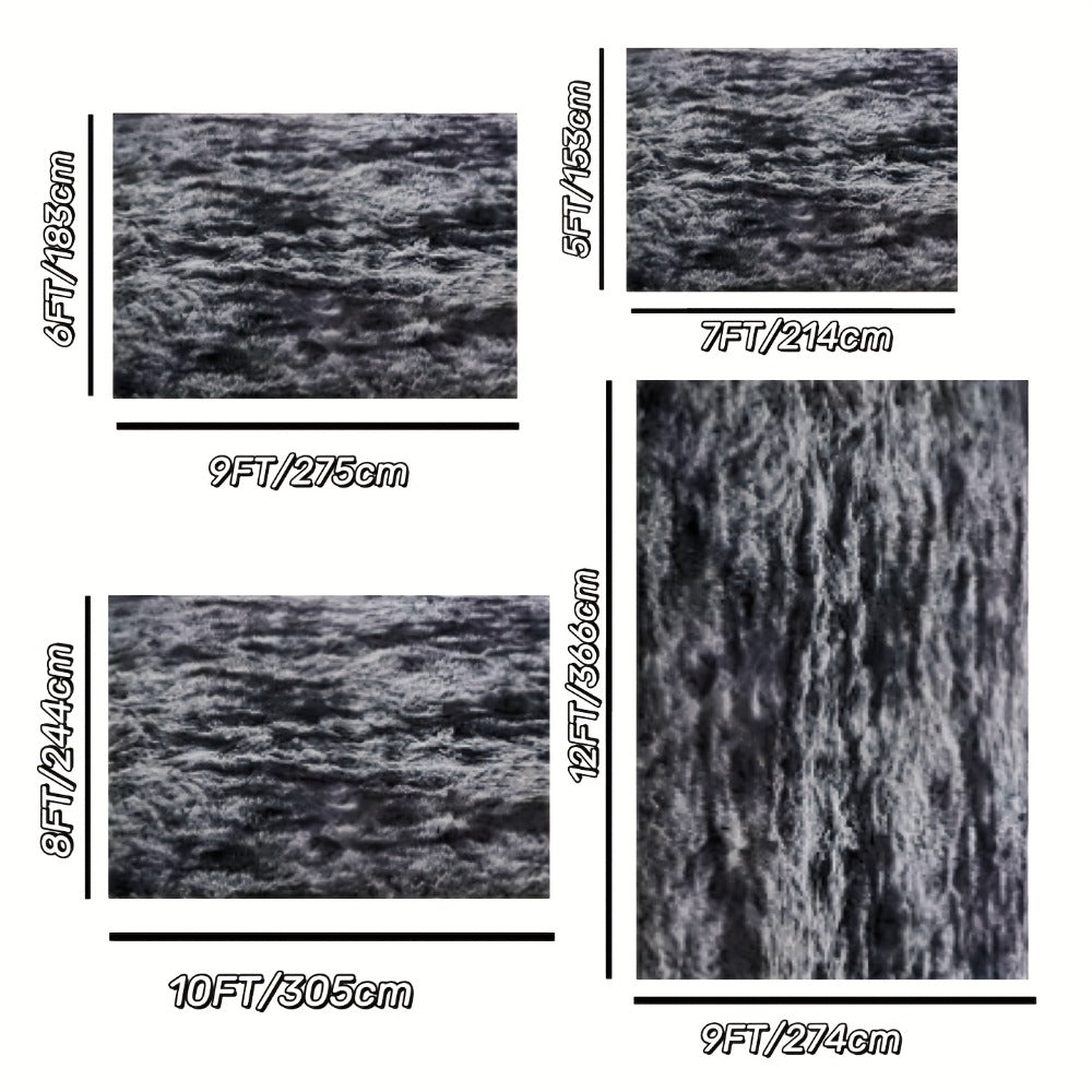 Area Rug Fluffy Faux-Fur Shag in Solid, Tie-Dye and Ombre Colors with Six Retained Room Sizes
