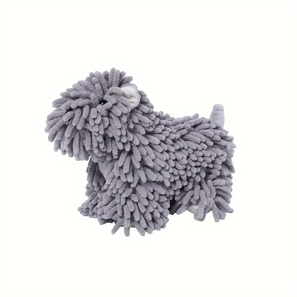 Puppy-Print Microfiber-Style Kitchen Towels in Blue, Gray, Pink or Brown Checkout Colors for Home and Everyday Use