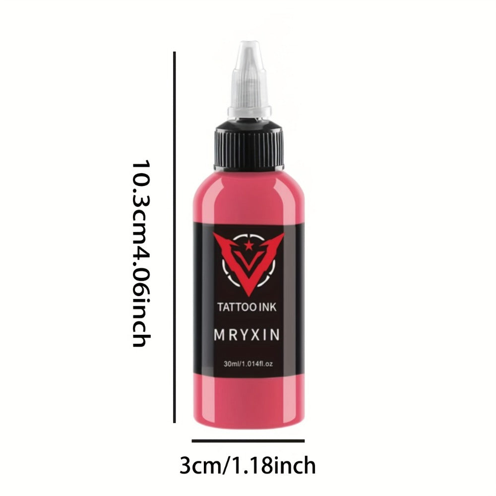 Tattoo Ink 14-Color Set with 1oz 30ml Bottles and One Source-Listed Full Palette Configuration