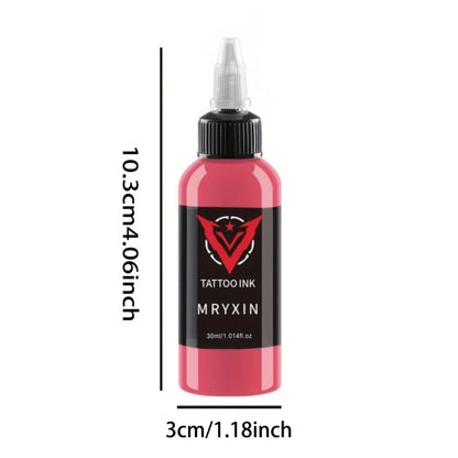 Tattoo Ink 14-Color Set with 1oz 30ml Bottles and One Source-Listed Full Palette Configuration