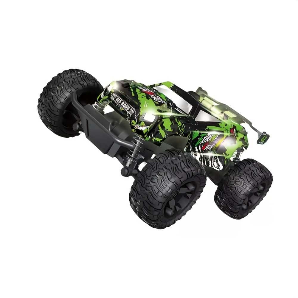 Remote Control Car, 1:16 Scale Alloy Off-Road Truck with 2.4GHz Control, 45KM/H Source Speed, LED Lights and Rechargeable Battery