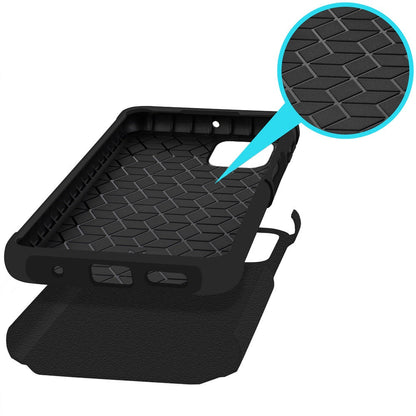 Revvl 7 5G Case Heavy Duty Dual Layer Shockproof with Magnetic Support – Hybrid Hard PC TPU Drop Protection Cover for T-Mobile Revvl 7 5G with Raised Bezels & Precise Cutouts