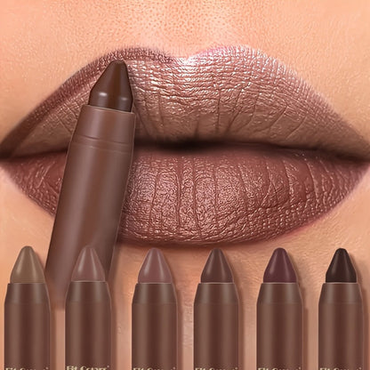 Full Coverage Matte Lipstick Set 6 Shades Waterproof Long-Lasting Non-Fading – Velvet Paste Formula Orange Brown Pink Purple Red Lip Color for All Skin Tones Daily Wear Gift Women