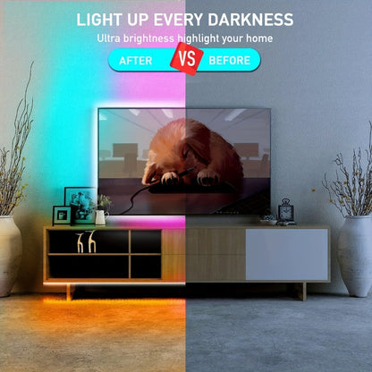 RGB LED Strip Lights for Party Wedding Event with 44-Key Remote - Colorful Color Changing Dimmable 50FT 100FT for Bedroom Kitchen Bar Holiday Home Decoration