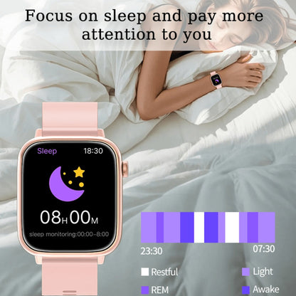 IP68 Waterproof Swimming Smartwatch Bluetooth Calling HD Display Music Control Sleep Health Monitor Long Battery Multi-Sport Modes iOS Android Compatible – Jet Black Blush Pink Silver Round