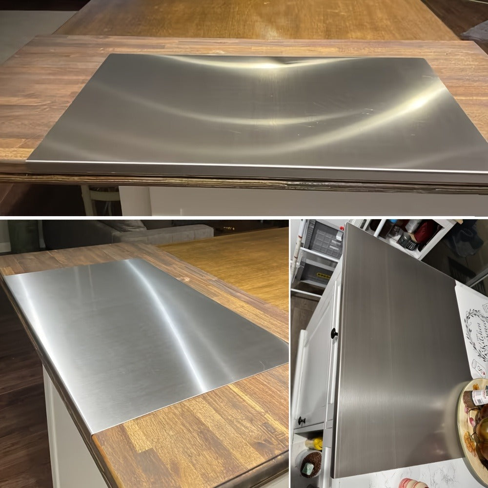 Stainless Steel Cutting Board Extra Large 27.5"×19.7" Double-Sided 304 Steel Board for Home & Commercial Kitchen - Countertop Protector Breadboard Easy Clean Durable