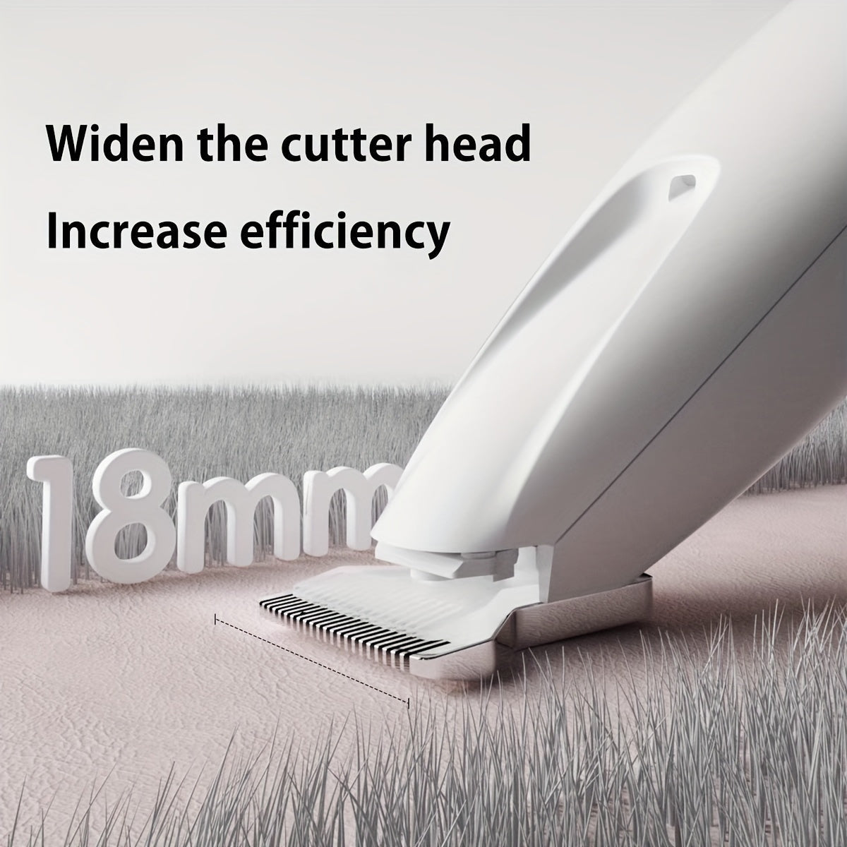 Pet Hair Clipper, Peaurum White Grooming Trimmer with Wide Cutter Head and Standard Accessory Package for Dogs and Cats