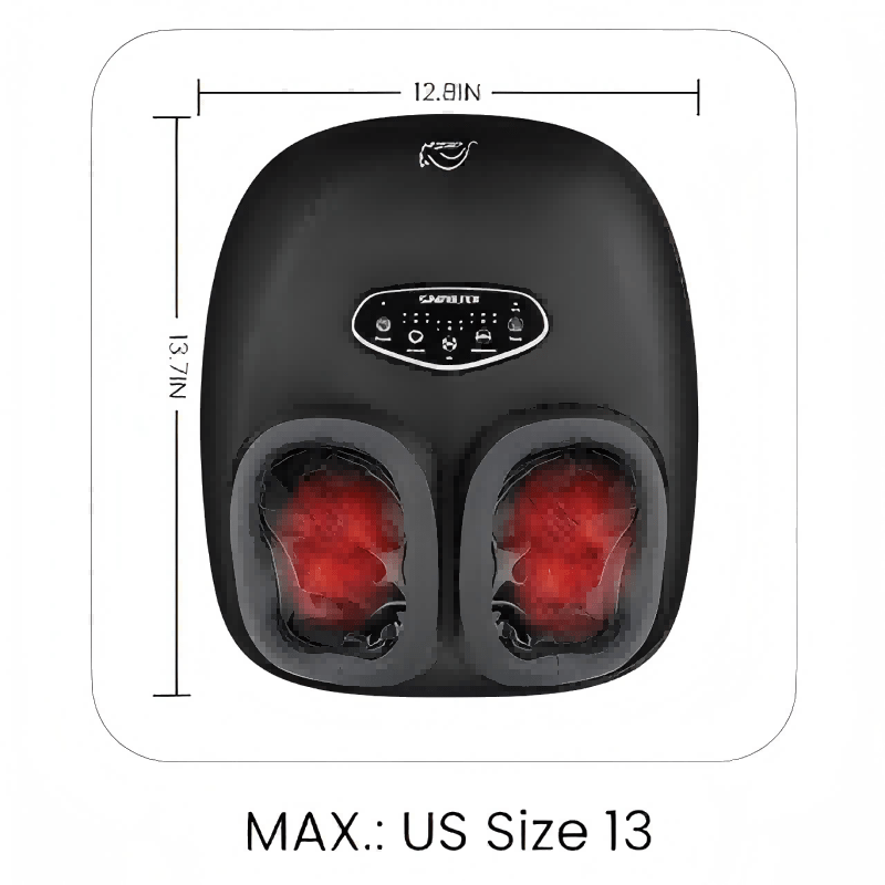 Shiatsu Foot Massager with Heat – Deep Kneading, Compression & Vibration, Electric Foot Massage Machine for Men Women, Fits Size Up to 13