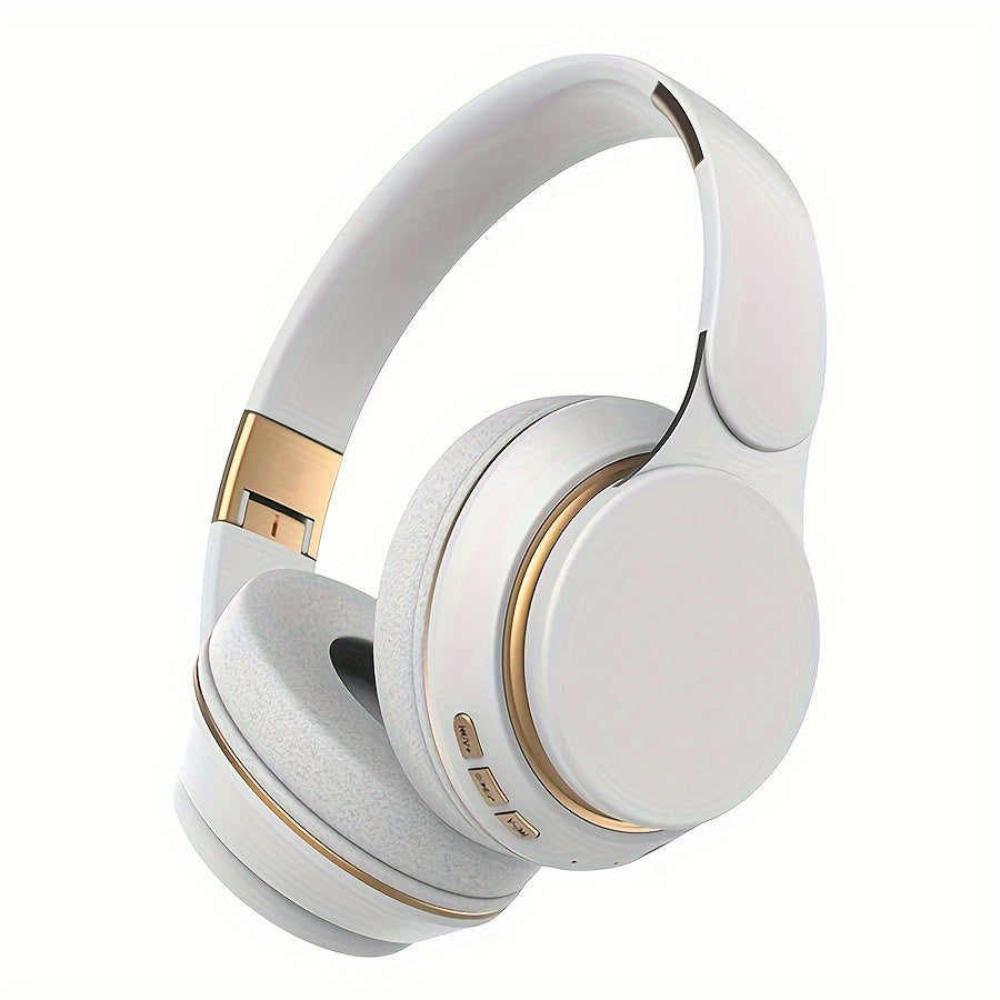 HD Foldable Over-Ear Headphones Wireless Built-In Mic Compatible PC Tablet Smartphone School Travel Gaming Lightweight Adjustable Headset Kids Adults