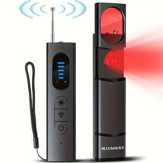 Anti Spy Hidden Camera Detector RF Signal Scanner Portable Bug Detector, GPS Tracker Finder, Listening Device Detector, Rechargeable Wireless Security Sweep Tool for Travel Hotel Airbnb Car Home Office