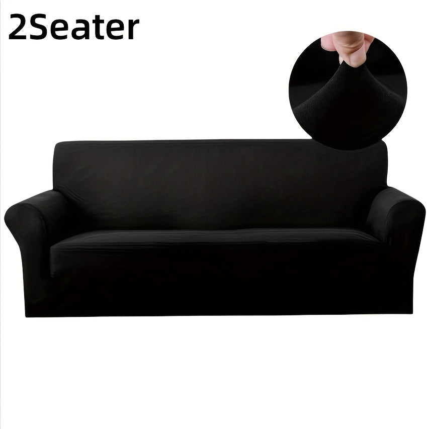 Sofa Cover Elastic Anti-Slip Stretch Slipcover for 1, 2, 3 or 4-Seater Sofas in Seven Solid Colors