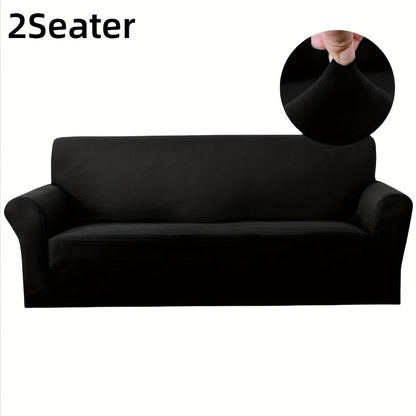 Sofa Cover Elastic Anti-Slip Stretch Slipcover for 1, 2, 3 or 4-Seater Sofas in Seven Solid Colors