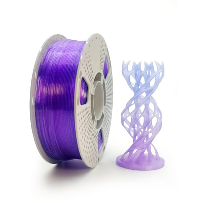 Gryddle PLA Rainbow Filament 1.75mm 0.55LB Color Shift Multicolor Gradient Matte Jelly Crystal Finish Single Extruder FDM Compatible DIY Art Cosplay Gift