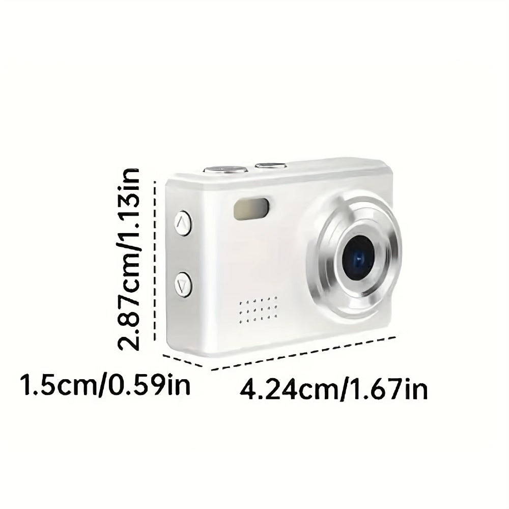 Keychain Mini Digital Camera 16X Zoom Autofocus & Shock-Proof, 2.8-Inch Screen Point-and-Shoot Cam for Travel & Vlog