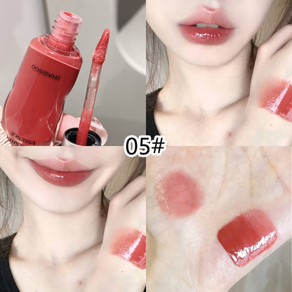 Five-Piece SHAQINUO Water-Shine Lip Gloss Set with Contoured Squeeze Tubes in Shades 01 through 05