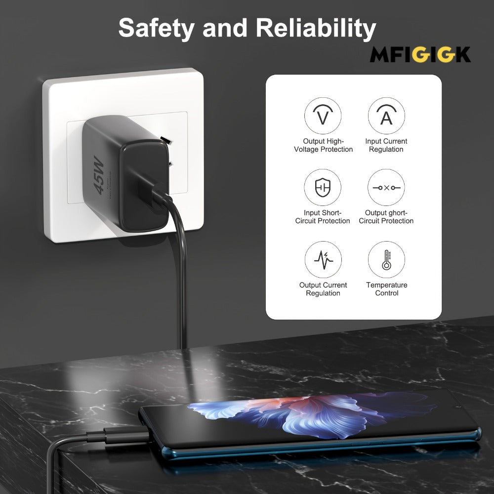 45W Samsung Super Fast Charger 2-Pack USB-C Wall Charging Block – Super Fast Charging 2.0 for Galaxy S25 S24 S23 S22 S21 S20 Note 20 10 Z Fold Z Flip – PD Fast Charge Adapter for iPhone 16 15 Pro Max