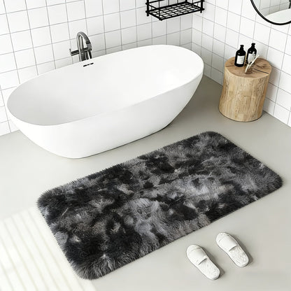 Area Rug Fluffy Tie-Dye Machine-Woven Mat at 1000 g/m² in Eight Colors and Three Indoor Sizes