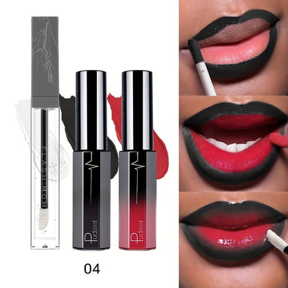 Lip Gloss Set by Pudaier with Clear Lip Oil, Two Matte Lip Colors and Three Retained Shade Options