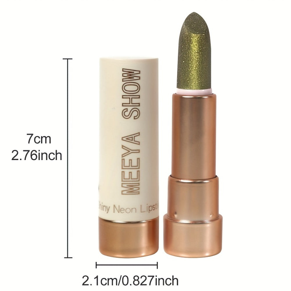 Sparkling Golden Brown Glitter Lipstick Set 3 Pcs – Metallic Shimmer Finish Multi-Dimensional Lip Color for Party Cosplay Festival Halloween, Bold Statement Makeup Gift for Women