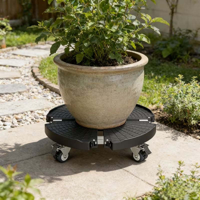 Plant Stand with Wheels 440 lbs – Adjustable 15-22" Heavy Duty Pot Roller with Lockable Swivel Casters for Indoor & Outdoor Planters