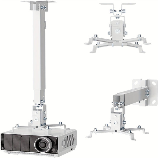 Ceiling Mounted Projector Bracket Adjustable Angle Height & Extendable Arm, 40LB Load Capacity, Universal LCD DLP Projector Mount Hanger for Home Theater Office Classroom