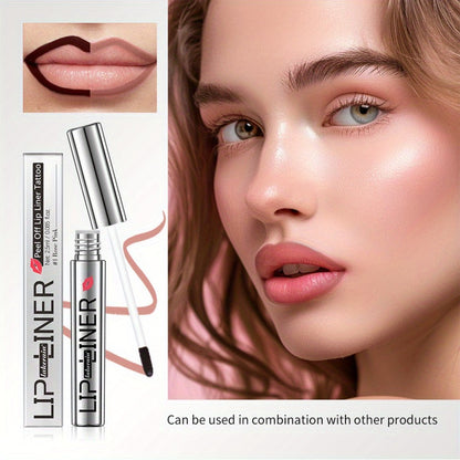 Four-Color Two-in-One Lip Stain Pen Set with Liner Tip and Matte Finish for Daily Makeup Looks