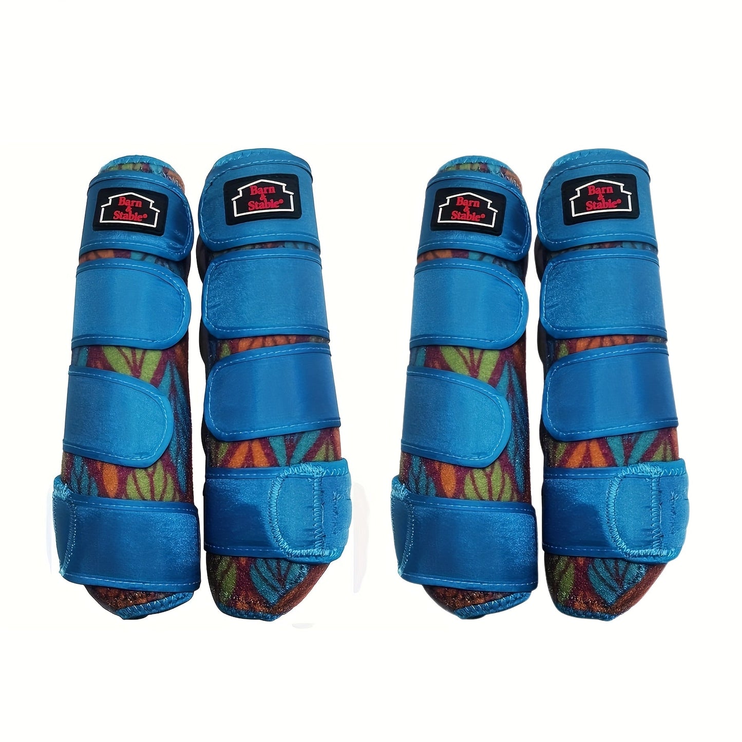 Horse Leg Wraps & Sports Boots – Ultra-Breathable Impact-Resistant Protective Boots for Front & Rear Legs, Endurance Training, 5 Patterns, Small Medium Large, Single & 2-Pair Sets