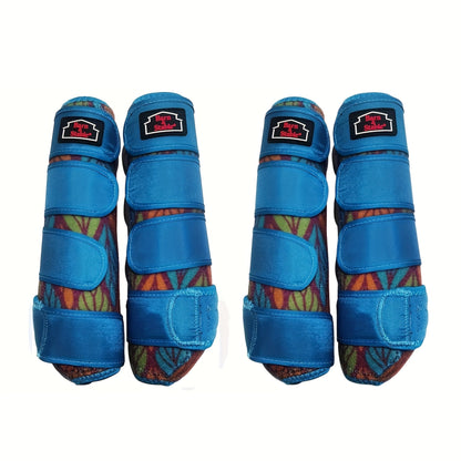 Horse Leg Wraps & Sports Boots – Ultra-Breathable Impact-Resistant Protective Boots for Front & Rear Legs, Endurance Training, 5 Patterns, Small Medium Large, Single & 2-Pair Sets