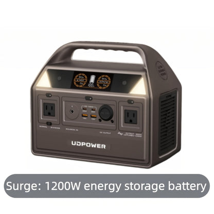 Portable Power Station 595Wh 600W with LiFePO4 Cell Pack, Nine Outputs, USB-C PD and 1200W Surge