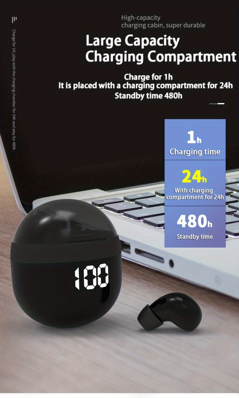 Phantom Mini Invisible True Wireless Earbuds, Ultra-Small Sleep Earphones No Flash Light Comfortable Fit Universal Wireless Headset, Gift for Birthday Easter Boyfriend Girlfriend Men Women