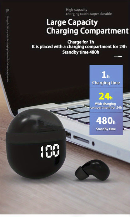 Phantom Mini Invisible True Wireless Earbuds, Ultra-Small Sleep Earphones No Flash Light Comfortable Fit Universal Wireless Headset, Gift for Birthday Easter Boyfriend Girlfriend Men Women