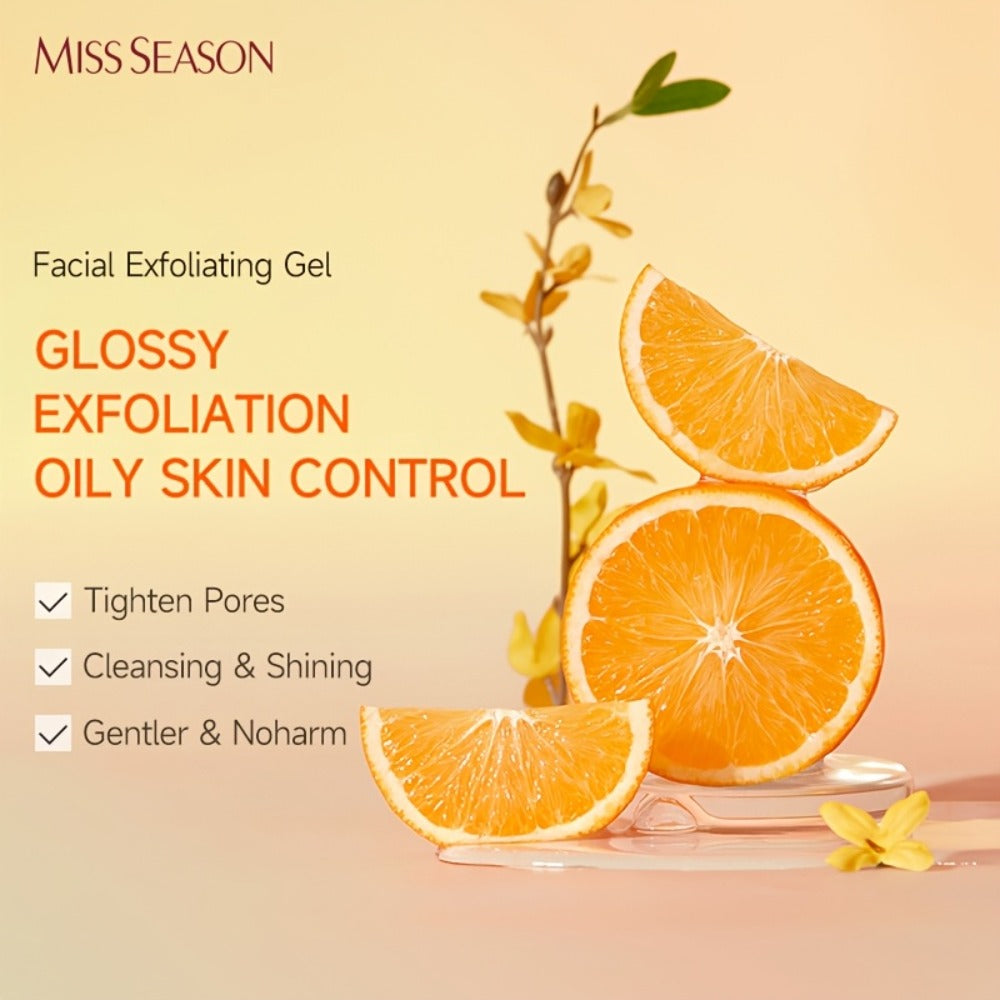 Facial Exfoliating Gel Two-Pack with Two 60g Orange Tubes, Flip-Top Caps and Face-or-Body Rinse-Off Format