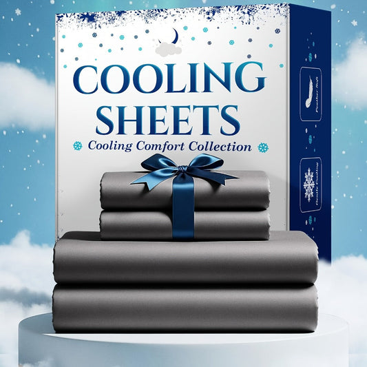 Bamboo Blend Cooling Bed Sheet Set 4pcs – Ultra Soft Breathable Kids Sheets, Deep Pocket Fitted Sheet 18"-24", 2200TC Shrink & Wrinkle Resistant, All-Season Hotel Luxury Bedding, Twin Full Queen King