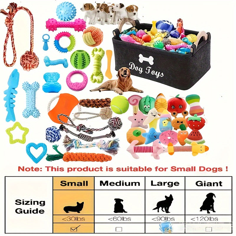 Dog Toys 6 or 12-Piece Interactive Assorted Set with Rope Knots, Squeaker Balls and Chew Toys for All Breeds