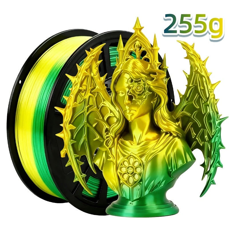 Dual Color Two-Tone PLA Filament 1.75mm 250g 9 Color Options High Precision ±0.02mm Vacuum Packed Gradient Effect Beginner Friendly Wide FDM Compatibility