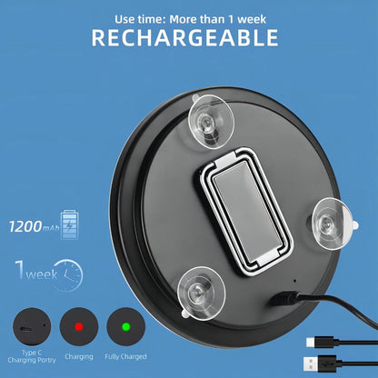 Rechargeable 30X LED Magnifying Mirror with 6-Inch Handheld Travel Design, Hanging Loop and Two Options