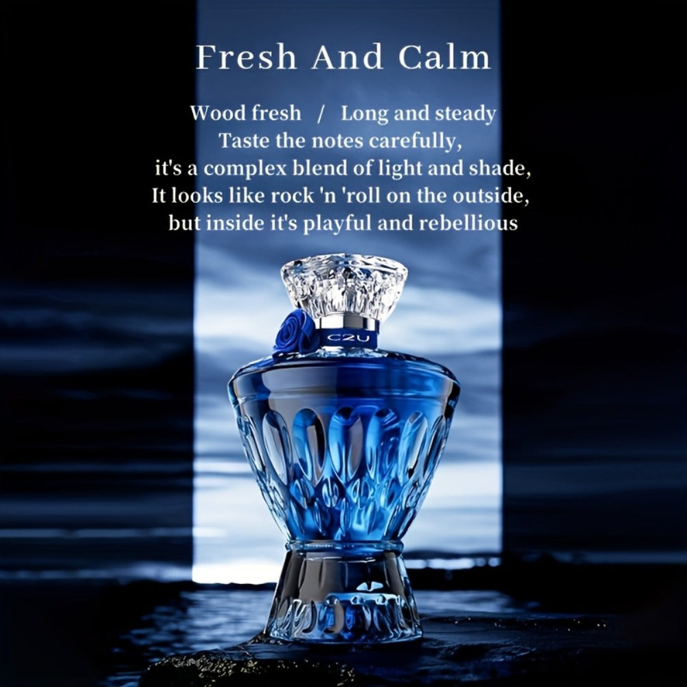 Eau de Parfum for Men Long Lasting Woody Masculine Cologne Spray 75ml - Cedar Sandalwood Amber Scent Alcohol-Based Fragrance Formaldehyde-Free Gift for Him